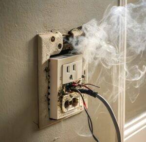 is a burnt outlet dangerous